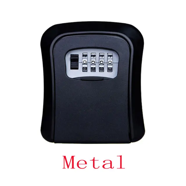 Wall Mount Key Storage Secret Box Organizer 4 Digit Combination Password Security Code Lock No Key Home Key Safe Box 4