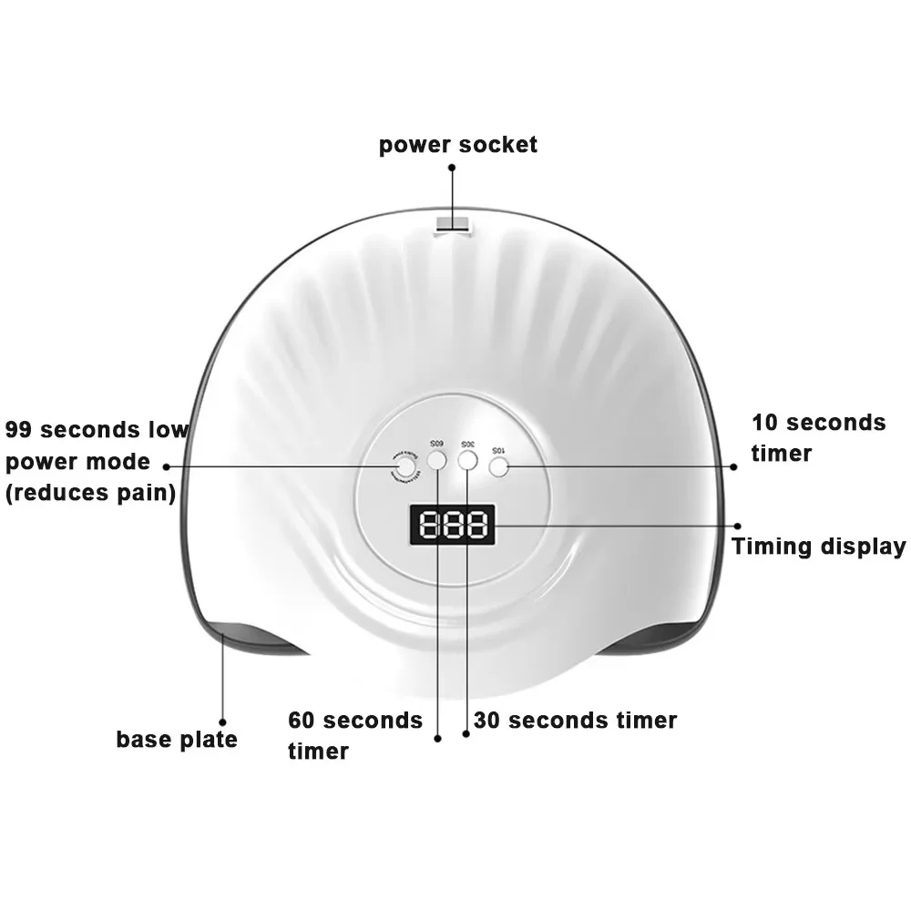 168W UV LED Nail Lamp with 36High Brightness LED Beads Black Light Free Design Nail Polish Drying Professional Salon Equipment