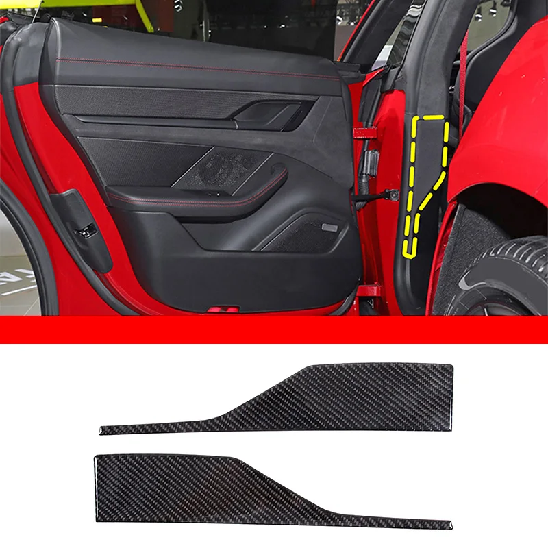 

For 2019-22 Porsche Taycan soft carbon fiber car interior B-pillar decorative panel sticker car interior protection accessories