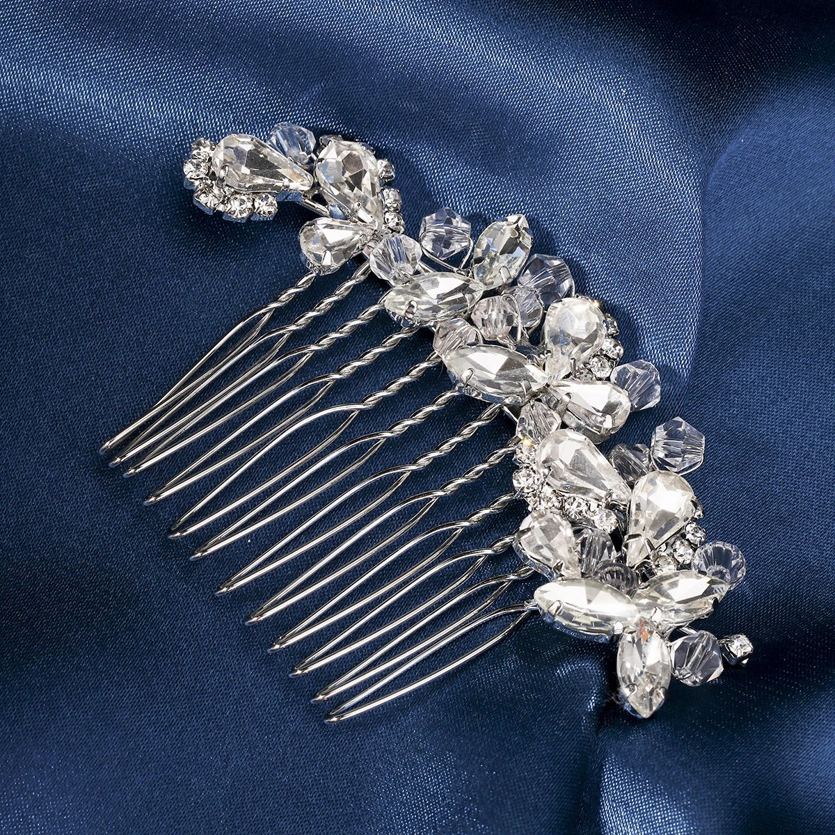 Braut Hochzeit Haarschmuck Kristall Blume Haar Kämme Clips für Frauen Braut Kopf bedeckung Brautjungfer Party Schmuck Geschenk – Detail 5