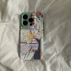 China - Chic Mosaic Graffiti Green Rattan Glossy Film Hard Phone Case - Samsung A53 5G (FL - 30411CS26316A1)
