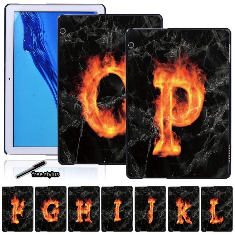 

Fire Letter Print Shell Tablet Hard Case for Huawei MediaPad M5 10.8"/M5 Lite 10.1"/M5 Lite 8/T5 10 10.1"/T3 10 9.6"/T3 8.0"