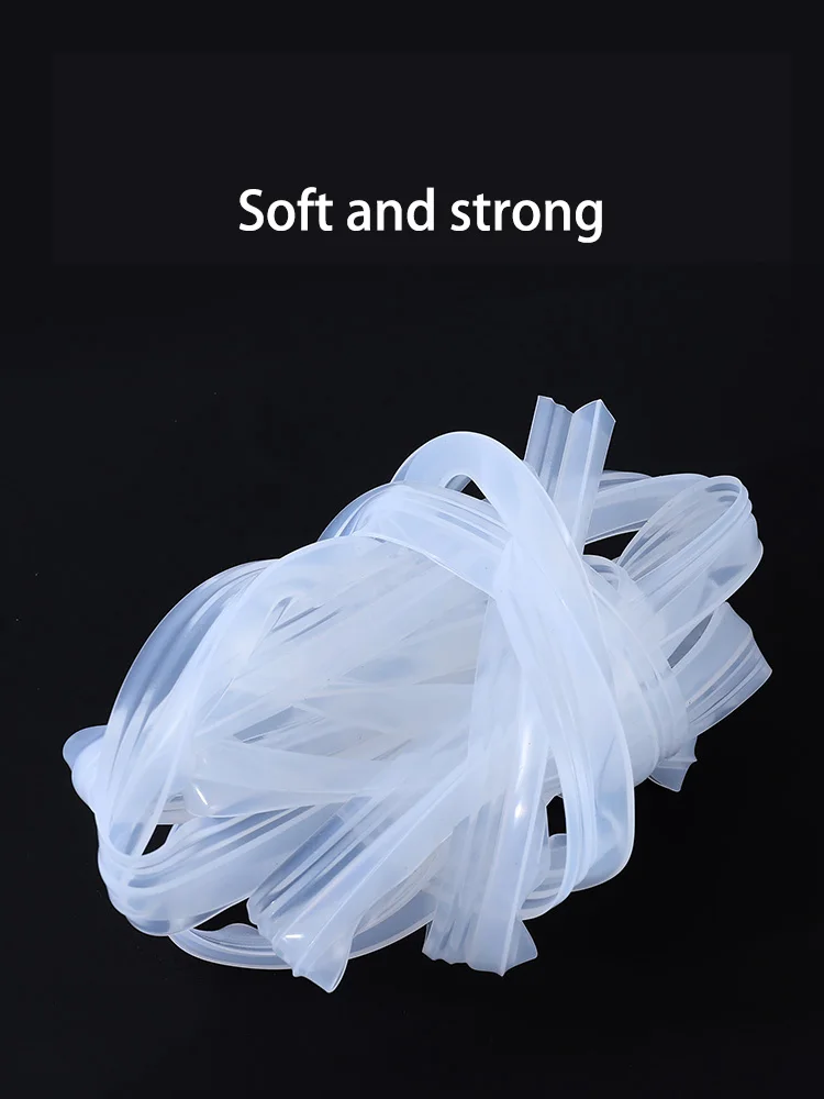 1-5 Meter H/F/U Shape Silicone Sealing Strip Shower Room Glass Balcony Door Window Seam Seals H-Type Water Retaining Strips