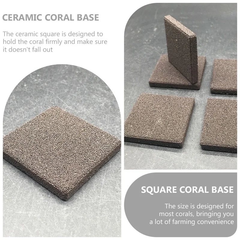 10pcs 40mm/50mm/56mm SPS Ceramic Coral Frag Plug Aquarium Decoration Square Coral Reef Frags Base Fish Tank Accessories fish tank ornaments fish tank decorations aquarium ornaments