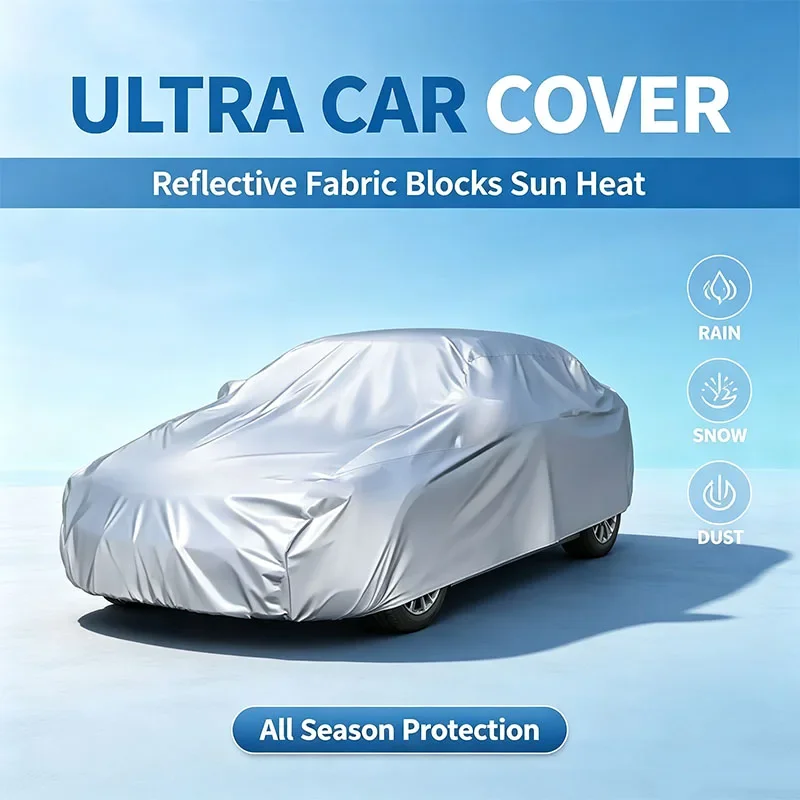 Durable Indoor/Outdoor Car Cover with Sun, UV, Snow, and Dust Resistance