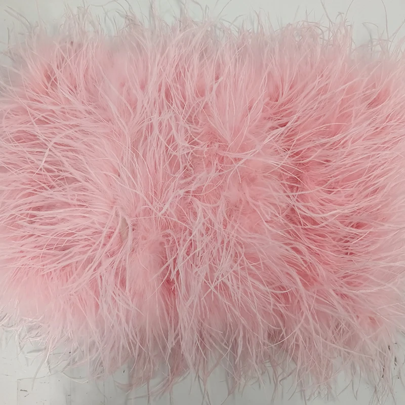 Neue Mode Winter frauen Sexy 100% Echte Straußen Feder Eine Schulter Langarm 60 cm Party Bankett Vielseitig echt pelz hülse – Detail 35