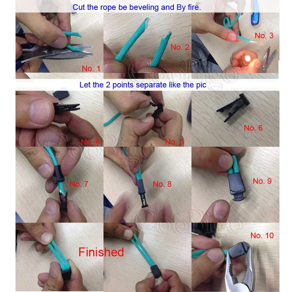 5pcs Zipper Pulls Clip Backpack Cord Ends Lock Buckles for Outdoor Backpack Lanyard Apparel Shoelace Rope Bag DIY Accessories