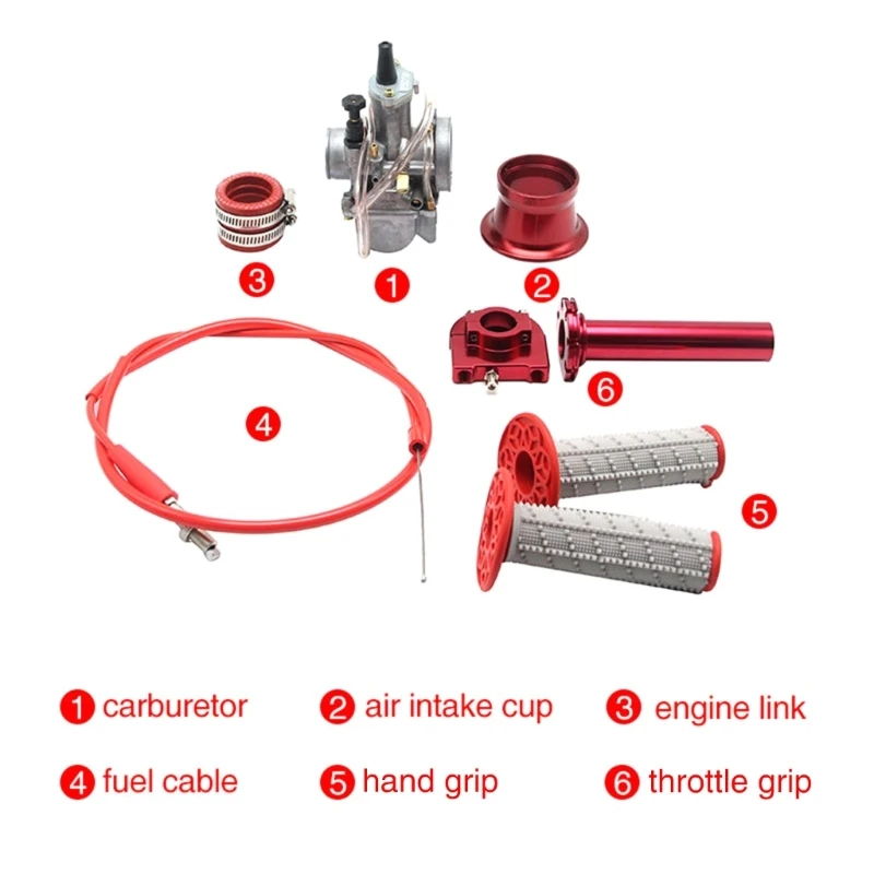 

50LC Universal 2T 4T Motorcycles PWK Carburetor Carb with Hand Grips for Dirt Bike