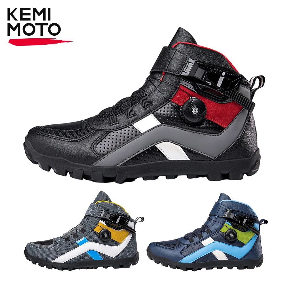 

Motorcycle Men Boots Racing Shoes Riding Breathable Motorcyclist Equipment Durable Off-road Motorbike Casual Daily Outdoor Sport