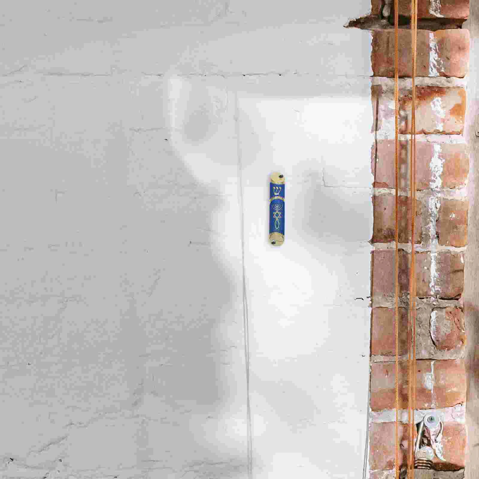 Judaica Protection Mezuza Religious Mezuzah Adornment Goal Post Door Side Front Frame Hebrew Scripture 3