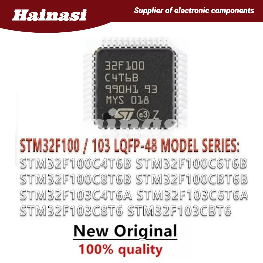 

100% качество STM32F100C4T6B/C6T6B/C8T6B LQFP-48 100CBT6B ARM Cortex-M3 103C4T6A/C6T6A/C8T6/CBT6 32-бит одноъядерный 24 МГц 16 Кб
