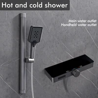 Gunmetal ระบบฝักบัวก๊อกน้ำในห้องน้ำ, ชุดเครื่องผสมน้ำฝักบัว2ฟังก์ชั่นระบบมือถือปล่อยน้ำ3วิธี 3