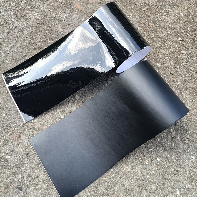 10cm Width Matte Gloss Black Air-Release Vinyl Wrap Roll Glossy Car Body Sticker Wrapping Foil 1