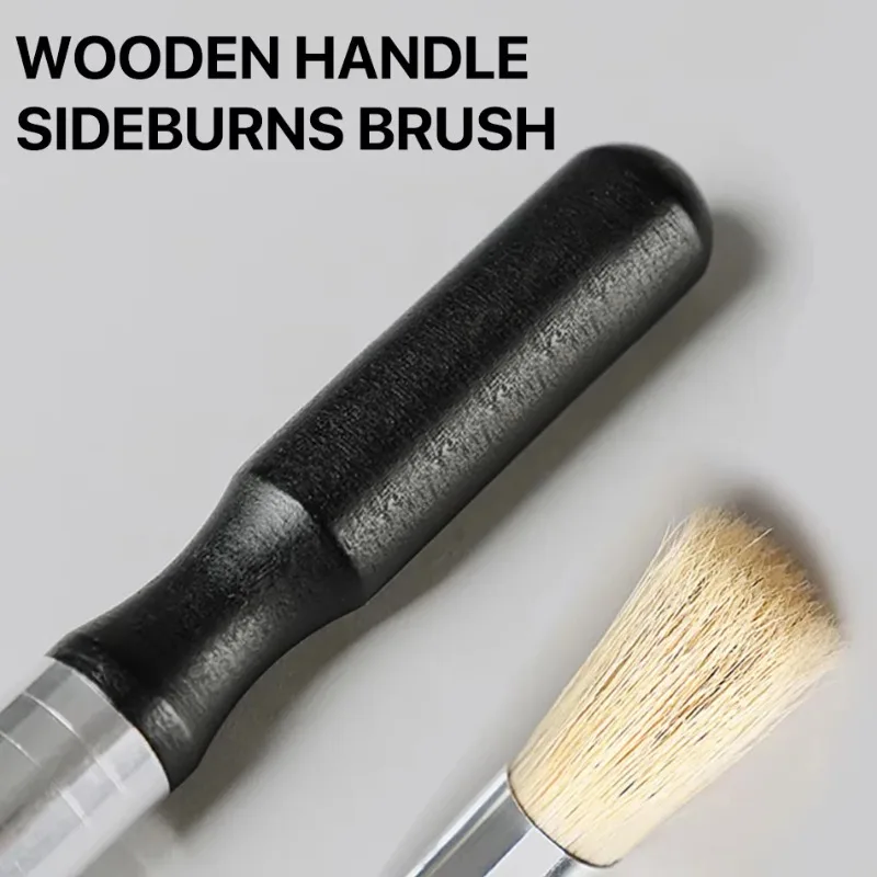 Premium Barista Coffee Grinder Cleaning Brush with Natural Bristles and Wooden Handle