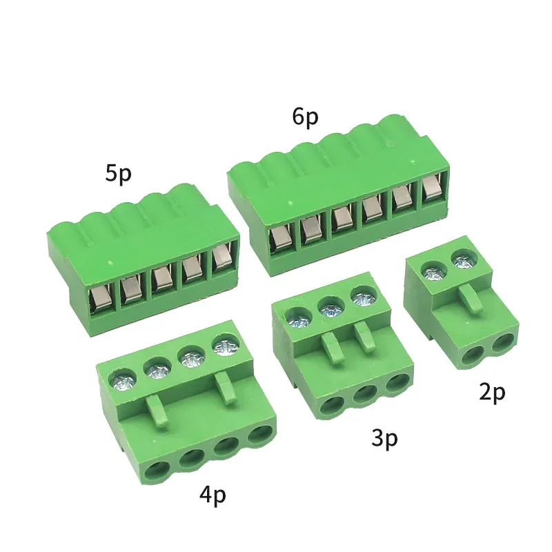 

5Pcs/Lot HT5.08 2P/3P/4P/5P6P/8P/10P Pluggable Through Hole Terminal 300V 10A HT 5.08mm Pitch PCB Connector Screw Terminal Block