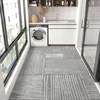 Striped PVC Kitchen Carpet Living Room Non-slip Leather Rugs Thick Entrance Door Mat Balcony Waterproof Oil-proof Large Area Rug 2