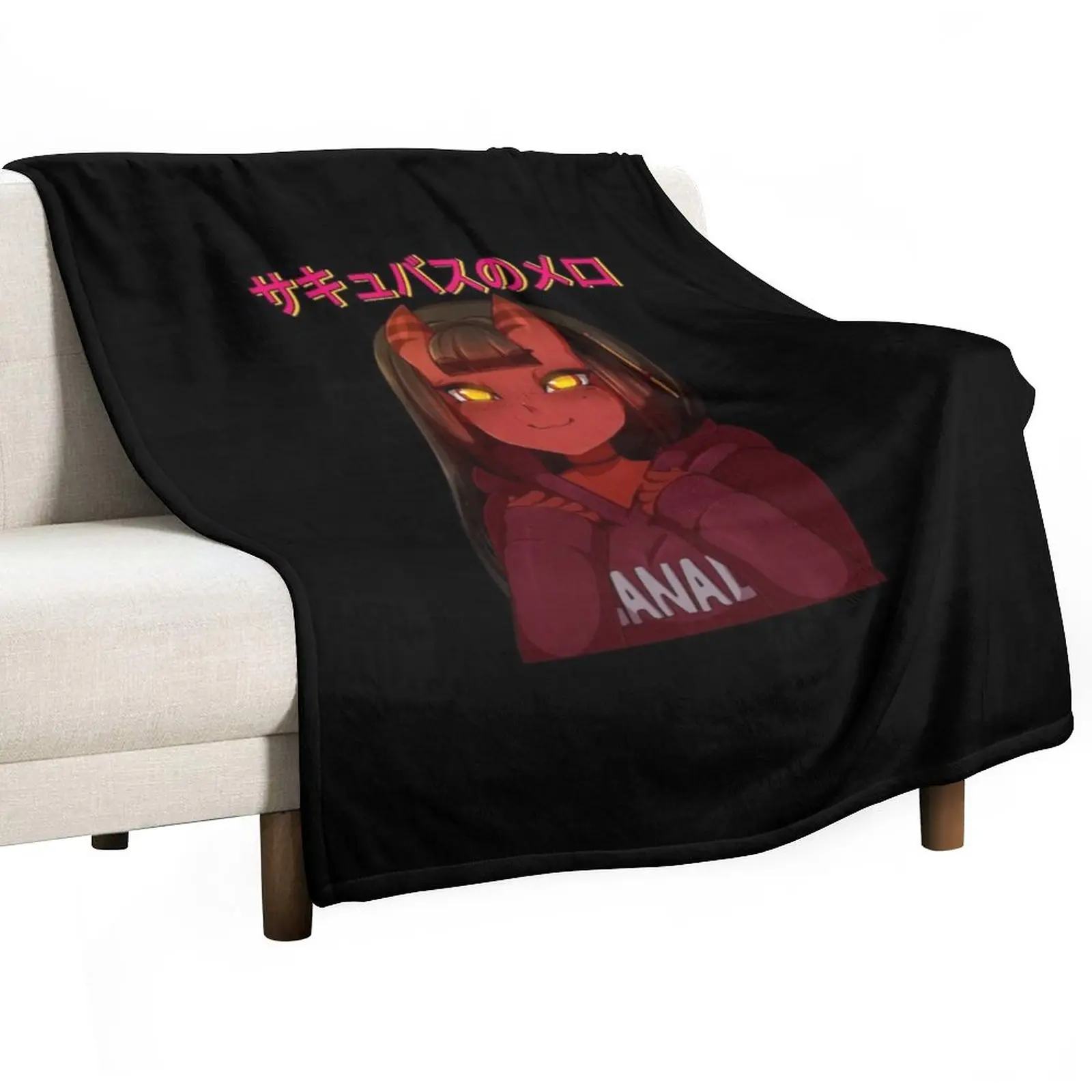 

Meru The Succubus Throw Blanket manga Decorative Sofas Blankets