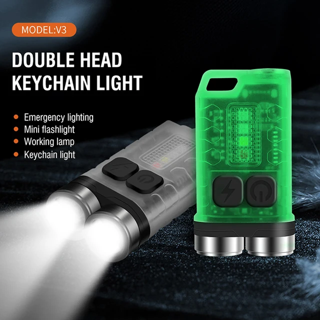 Mini LED Keychain Rechargeable Flashlight Light - Image 2