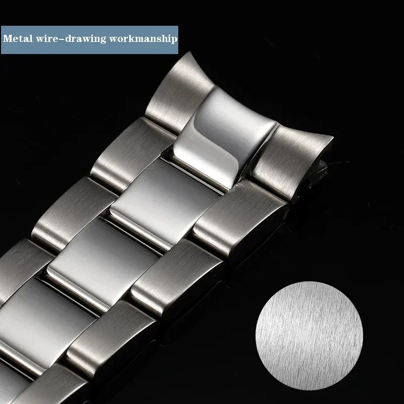 Premium 904 Stainless Steel Men's Oyster Watch Bracelet - Metal Strap 20mm/21mm