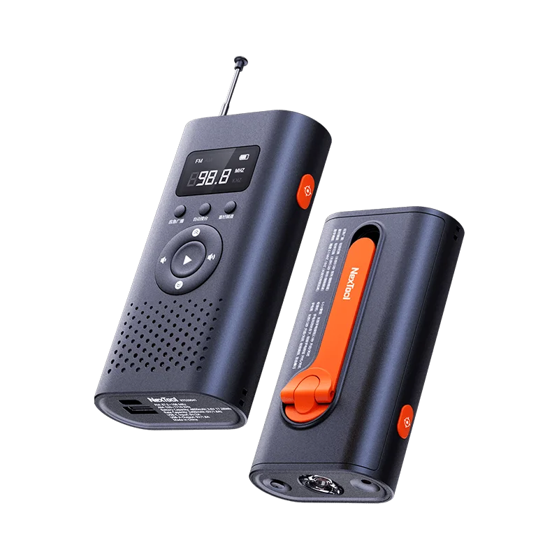 

Nextool 6-in-1 AM FM Radio Flashlight Manual Power Generation Emergency Alert Laser Light 4500mAh Power Bank for Outdoor