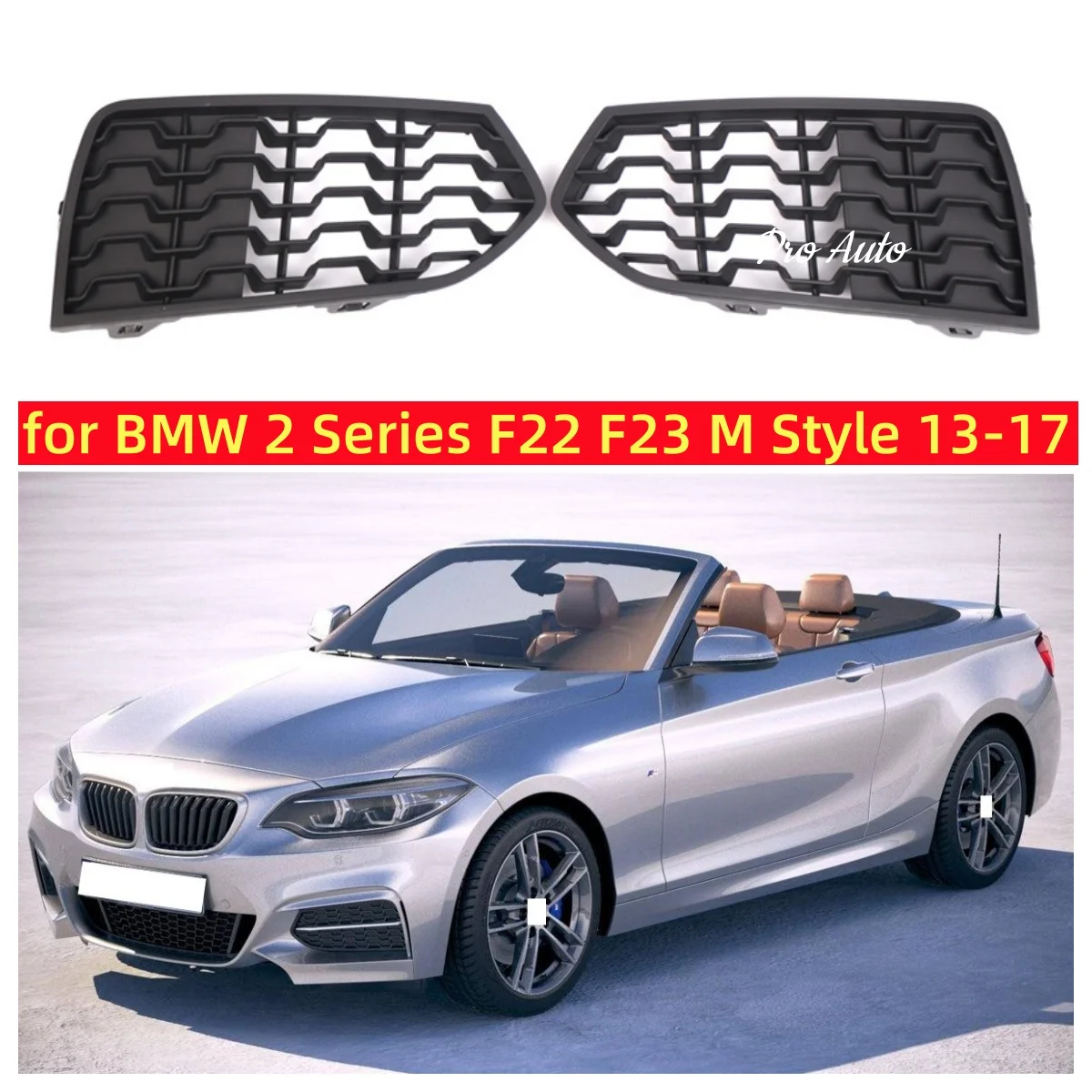 

Fog Light Lamp Cover Moulding Accessories Vehicle Parts Replacement Grill for BMW 2 Series F22 F23 M Style 13-17 Car Accessories