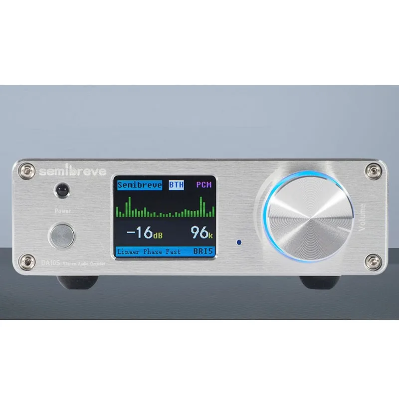 세미브레브 화이트 DA10S 듀얼 ES9038Q2M DSD512 블루투스 QCC3084 5.4 USB 오디오 디코더 HiFi DAC (서브 카드 없는 온보드 USB)