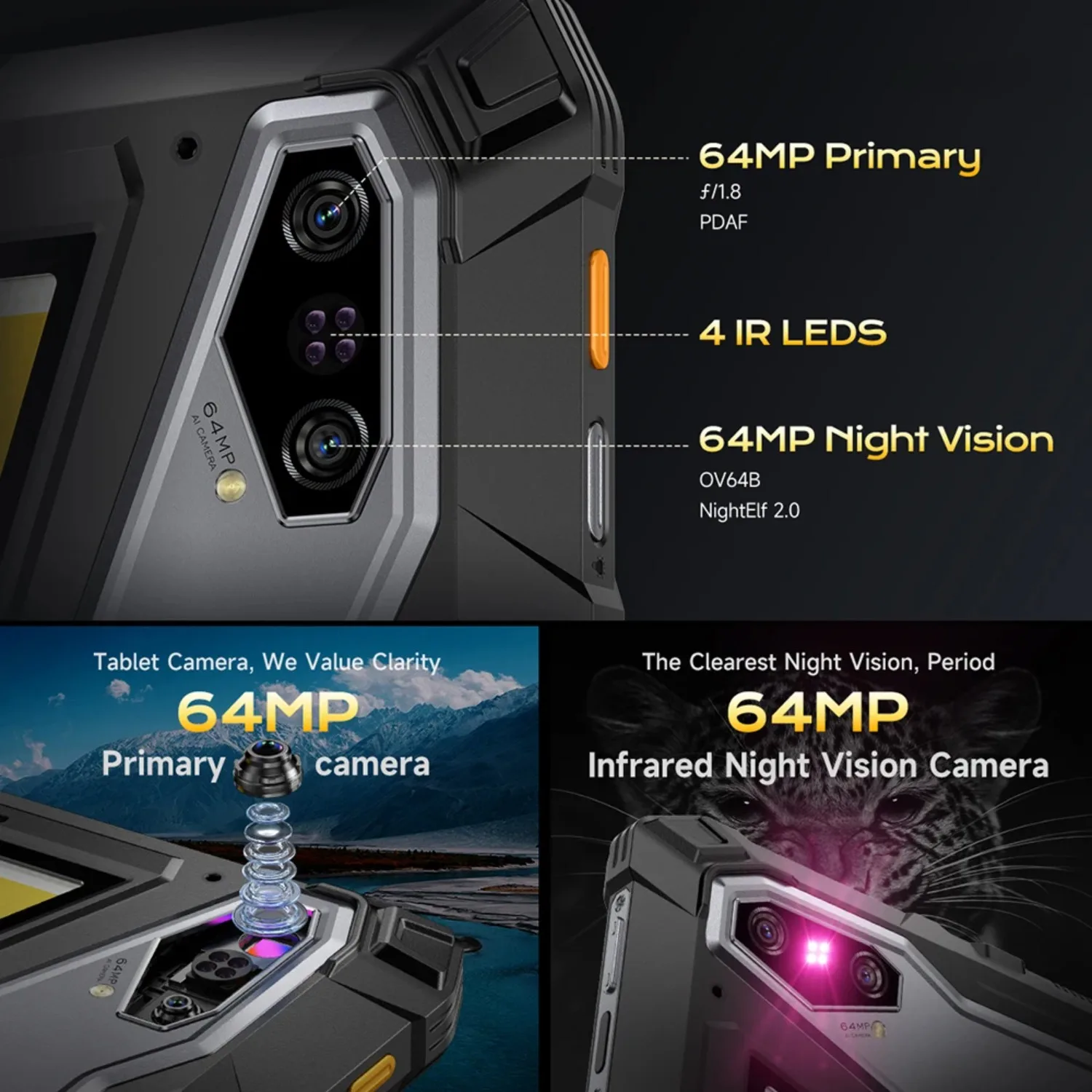 2025 NEW Ulefone Armor Pad 5 Ultra 5G 11“FHD Rugged Tablet 24200mAh Battery Portable Projector 200LM 12GB+512GB  Android 15 NFC