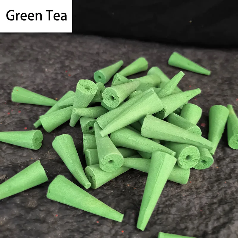 50 Pieces Natural Backflow Incense Cones 25 minutes Extra Size Sandalwood Lavender Tower