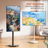 Rolling TV Stand for 10-42 Inch TVs Universal TV Floor Stands with Swivel Mount,Fit Corner Small Dorm Portable Mobile TV Cart - Image 5