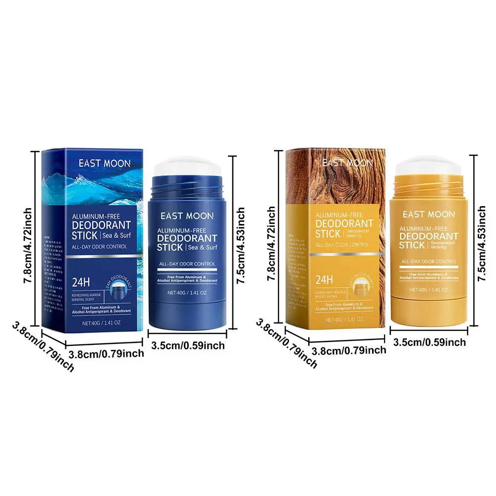 Underarm Deodorant Stick Reduces Underarm Odor Long-Lasting Two Scents Of Ocean Sandalwood Best Gifts For Female Fragrance Stick