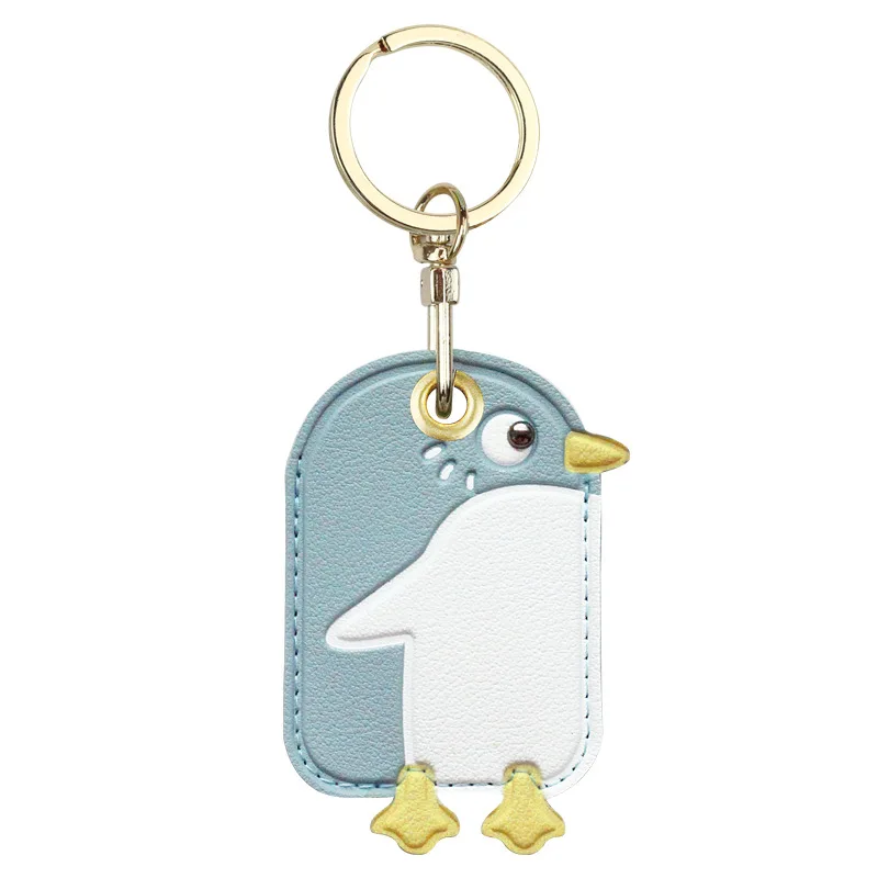 Portachiavi Pinguino Eterno In Acciaio Inox – Regalo Per Donne Con Custodia Nera 8x10 Cm - 3
