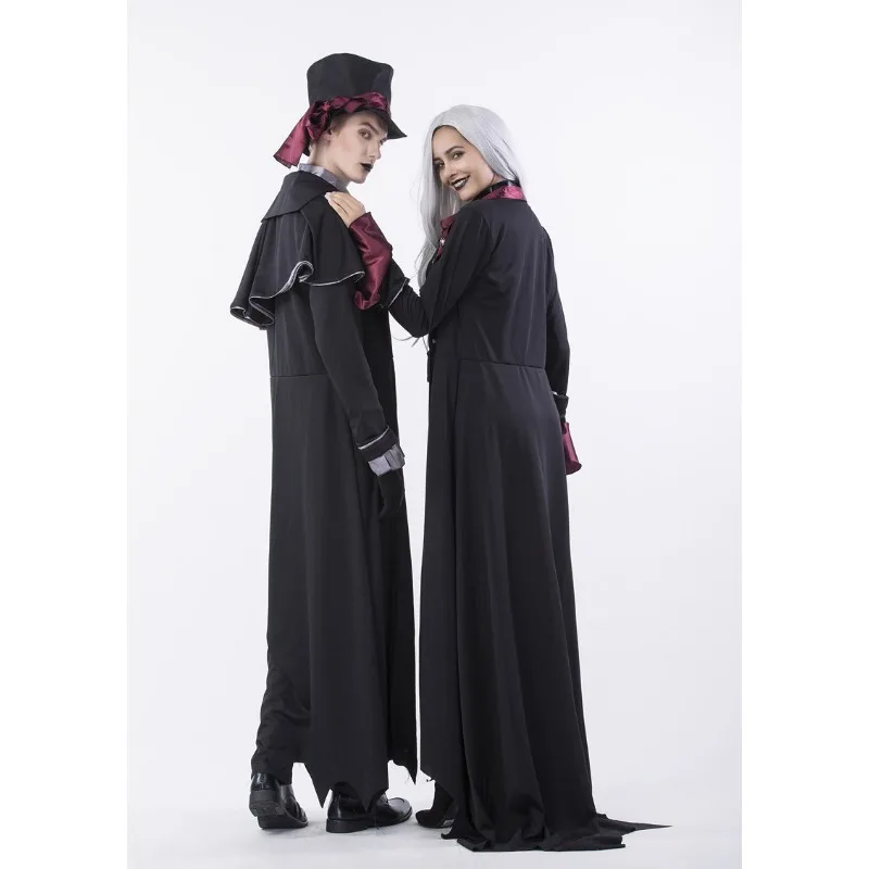 Halloween Vampire Couple Costumes Mens Bloody Handsome Costume Womens Steampunk Vampiress Uniforms Blood Countess Kits