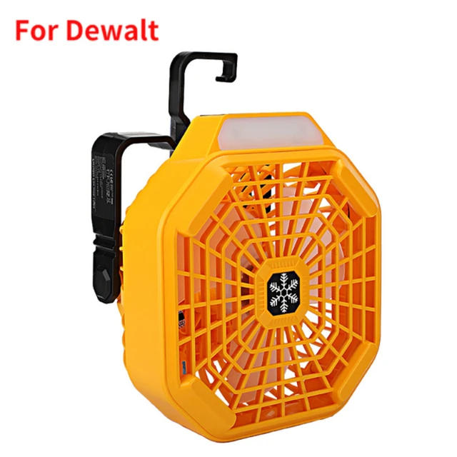 For Makita/Bosch/Black Decker/DEWALT/Milwaukee 18V Li-ion Battery with  Adapter Portable Cordless Work Fan with LED Light - AliExpress