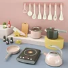 DIY Pretend Play Simulation Pretend Play House Cut Vegetable Cooking Game Set Child Enlightenment Fun Toy Children Gifts 2
