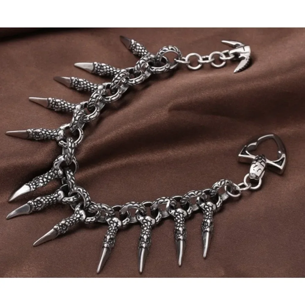 CHUANGCHENG Fashionable, Personalized Stainless Steel Dragon Claw Men's Bracelet Chains