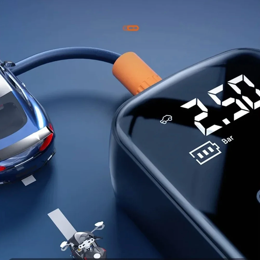 Inflator Portable Air Compressor Portable Electric Air Inflator with LED Light 150 PSI Tire Pump Digital Tire Pressure Detection