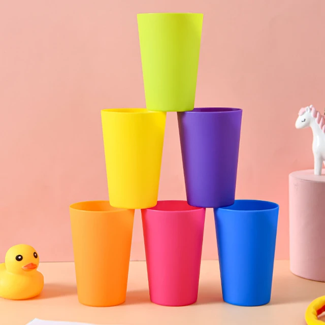 24pcs Plastic Cups Reusable Cups, 160ml Drinking Cups For Kids, 6 Colors  Colorful Camping Cups Set Ideal For Kitchen, Outdoor Parties, Picnics,  Bbqs