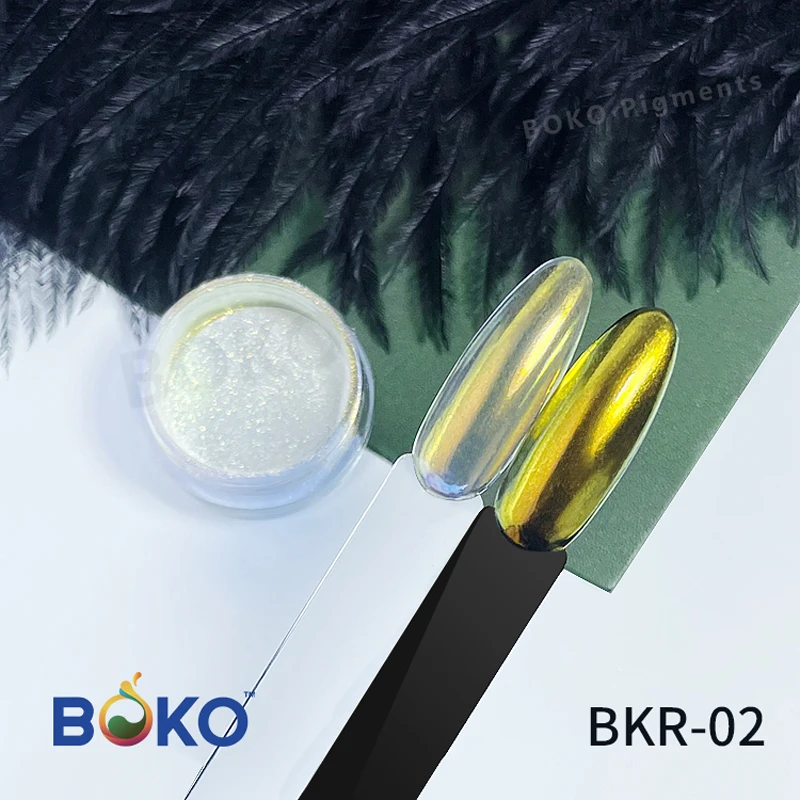 BOKO 1g Aurora Chameleon Powder Nail Chrome Mirror Rubbing Dust Pigment
