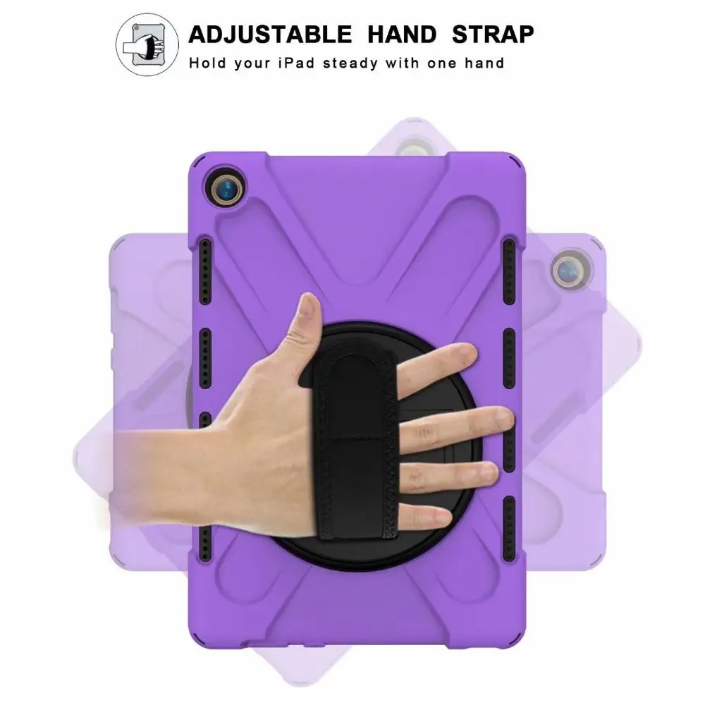 Nova Armadura para Huawei Mediapad m5 10.8 Case Cmr-al09 W09 10 Pro Cmr-w19 360 Alça de Mão à Prova Choque Suporte para Huawei m5 10.8 Case - Imagem 4