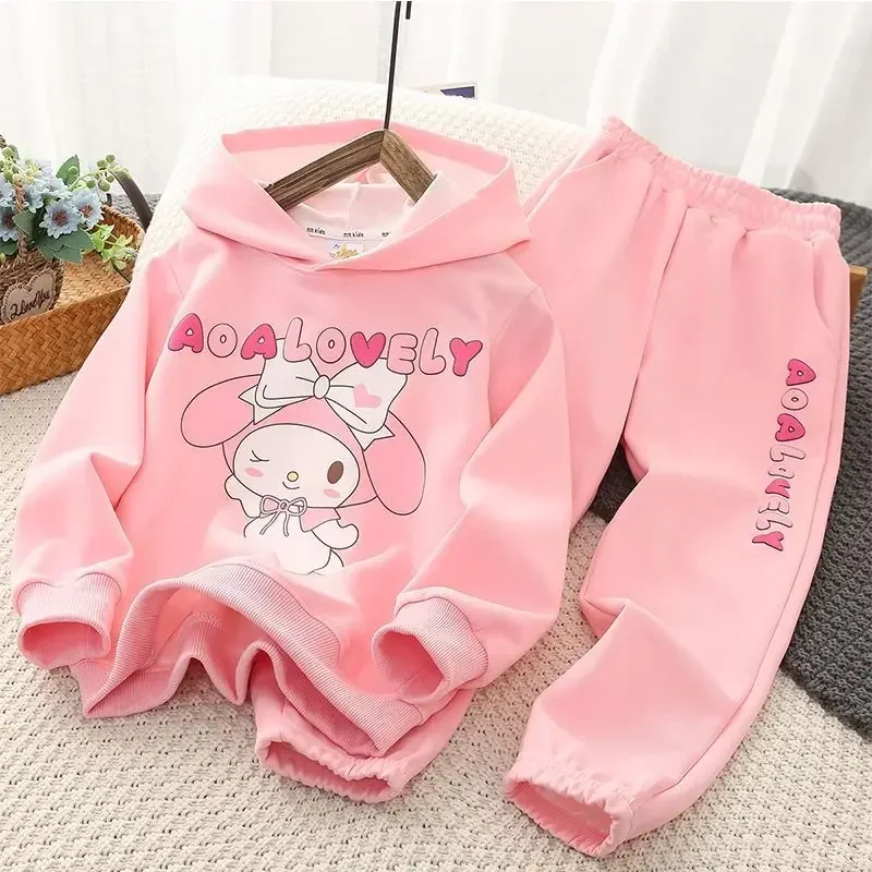 

Kids Boys Girls Clothing Sets Style Baby Clothes My Melody Hello Kitty Long Sleeve Hoodies and Pants 2Pcs Children Suits