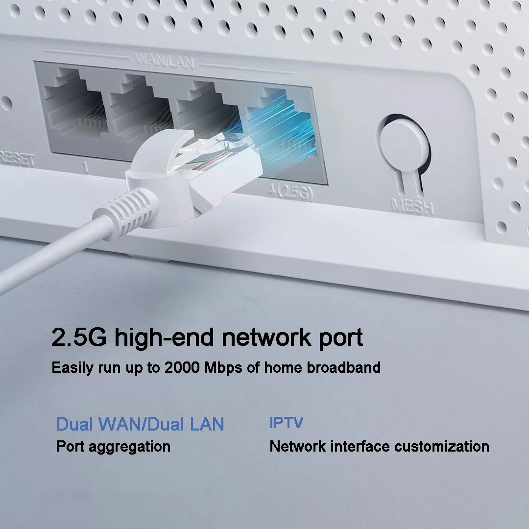 XIAOMI Router BE5000 WiFi 7 5011Mbps 2.4G/2.5GHz Network Port 512MB Memory Dual Broadband Access Network Security Protection CN 5