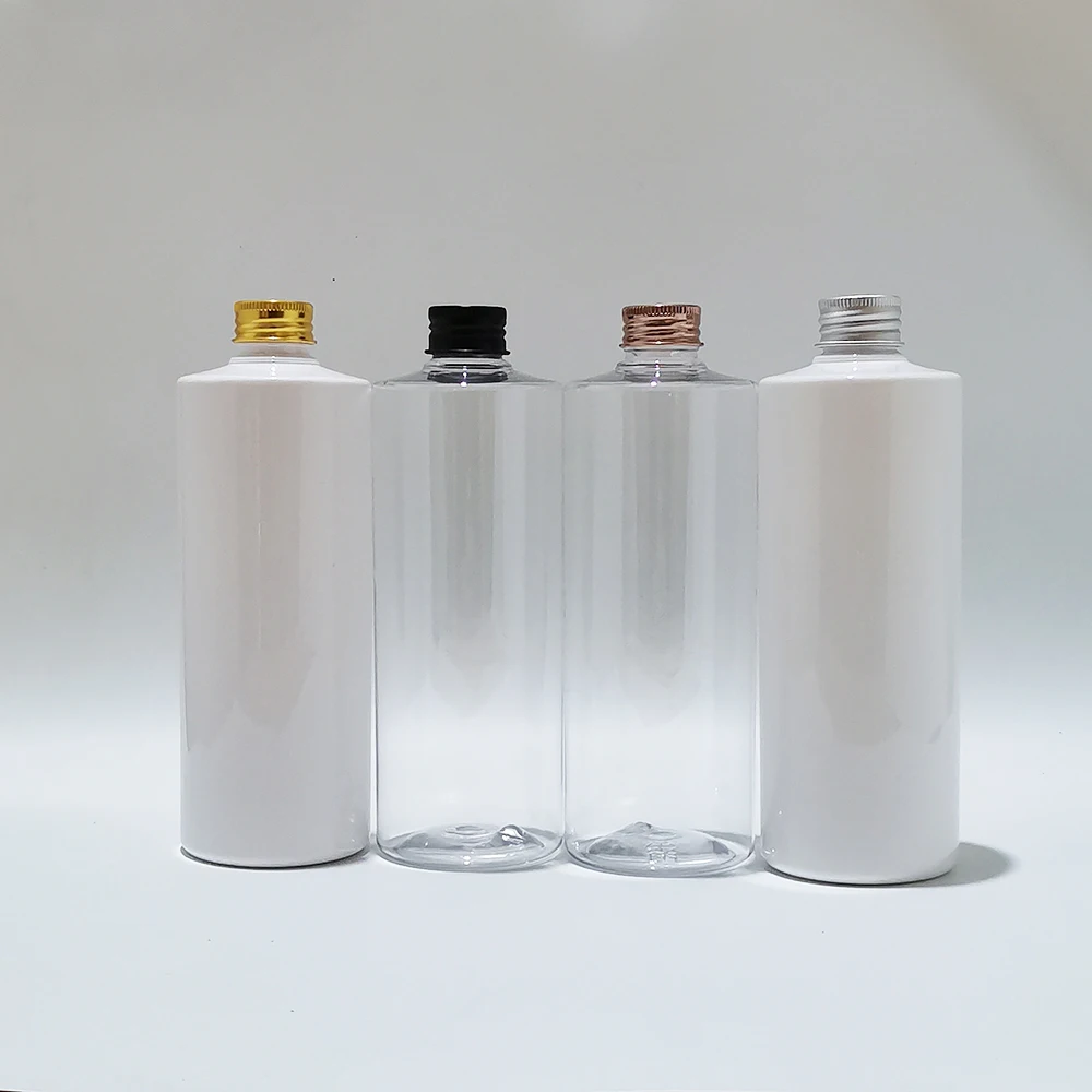 Clear Glass Bottles With Airtight Aluminium Screw Cap 100ml, 150ml, 200ml,  250ml, 500ml Refillable Bottles for Kitchen and Bathroom 