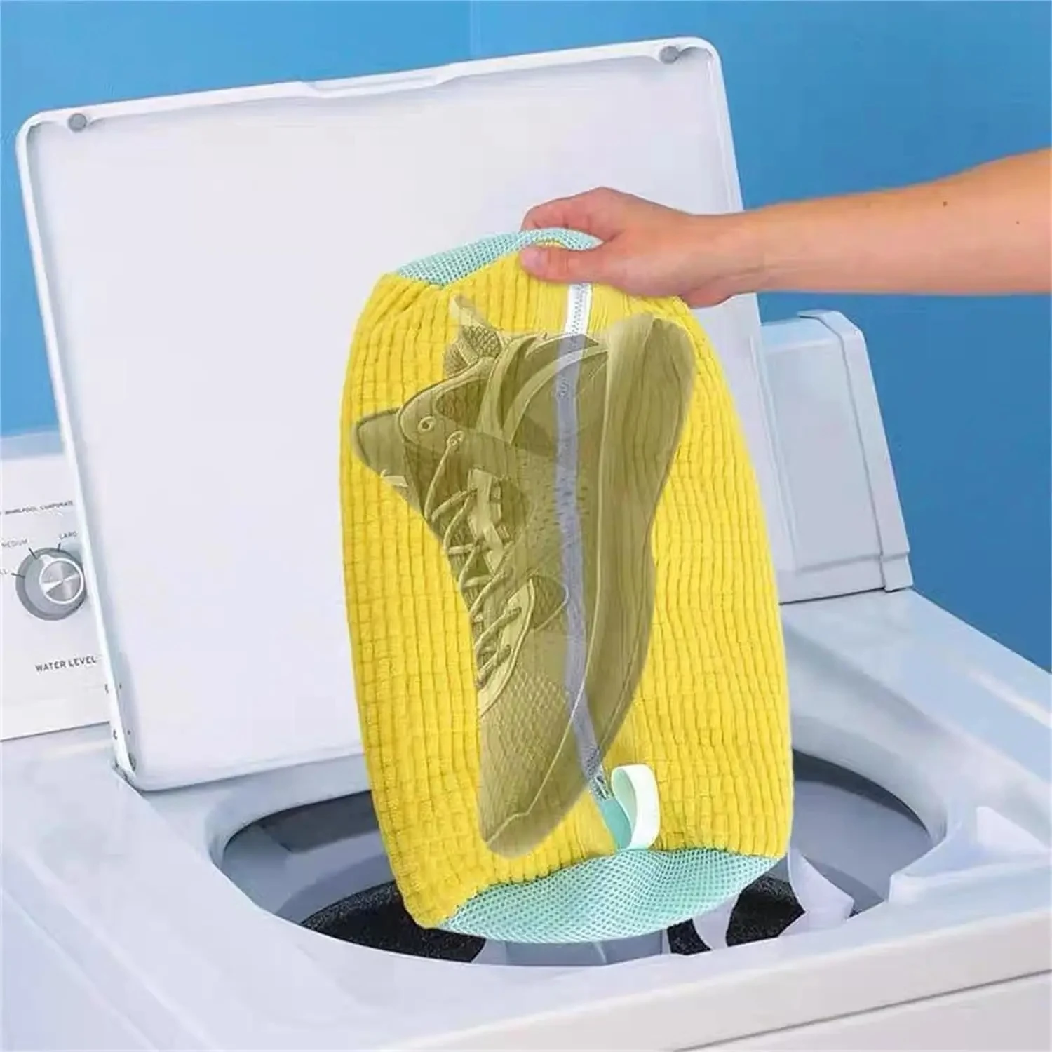1/2PCS Washing Shoes Bag Protector Fluffy fibers Polyester Washing Shoes Machine Friendly Laundry Bag Drying Bags 3