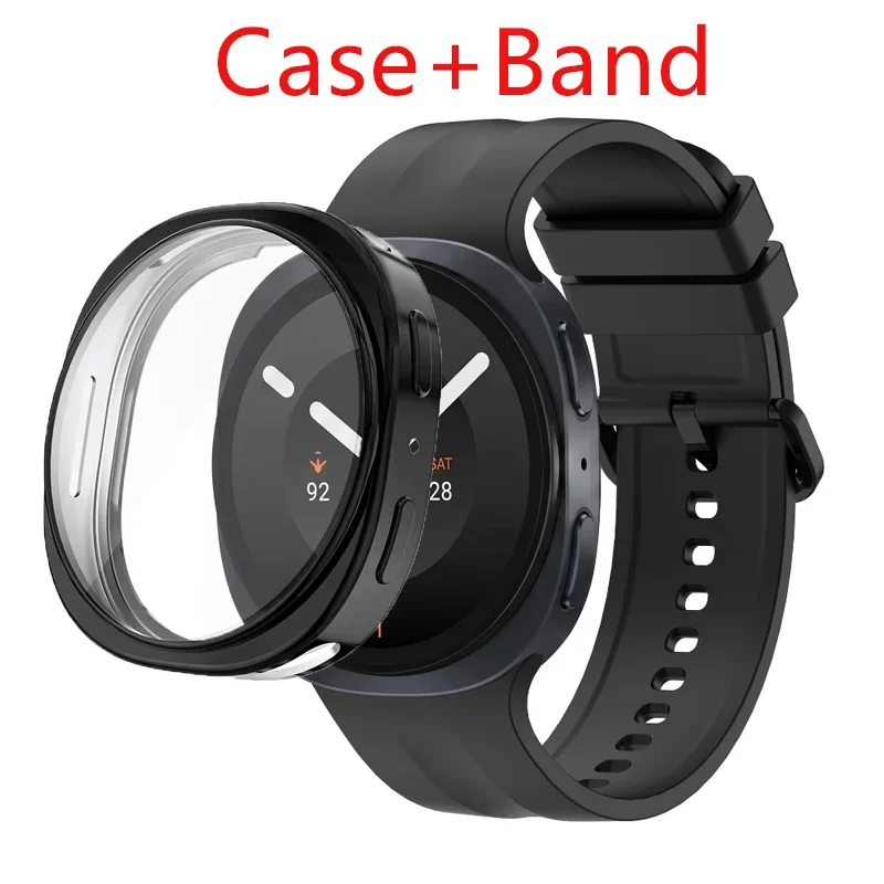 Enhanced Silicone Sport Band with TPU Cover for Samsung Galaxy Watch - Premium Wristband & Protective Case Set