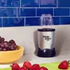 Mini 14 oz. Compact Personal Blender Silver/Black, Cross Blade is Made from Stainless steel and Cups are Made BPA-Free Plastic 6
