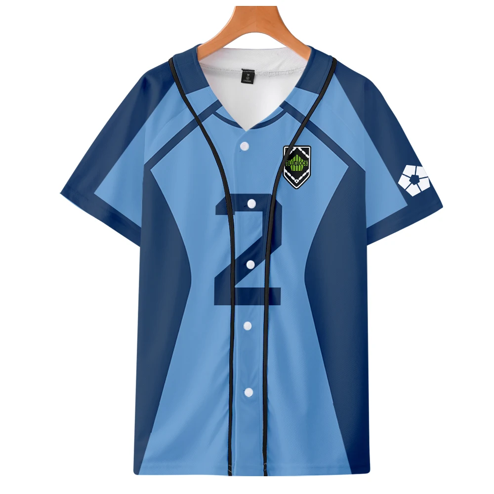 3D BLUE LOCK  Thin Baseball Shirt Men Women Unisex Tops Fashion Summer t-Shirt Casual Boys Comic Hip Hop Tees Cosplay Clothing
