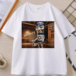 Humorous Italian Brainrot Meme Graphic Tee - Funny Cotton Short Sleeve Streetwear T - Shirt - M (WHITE)