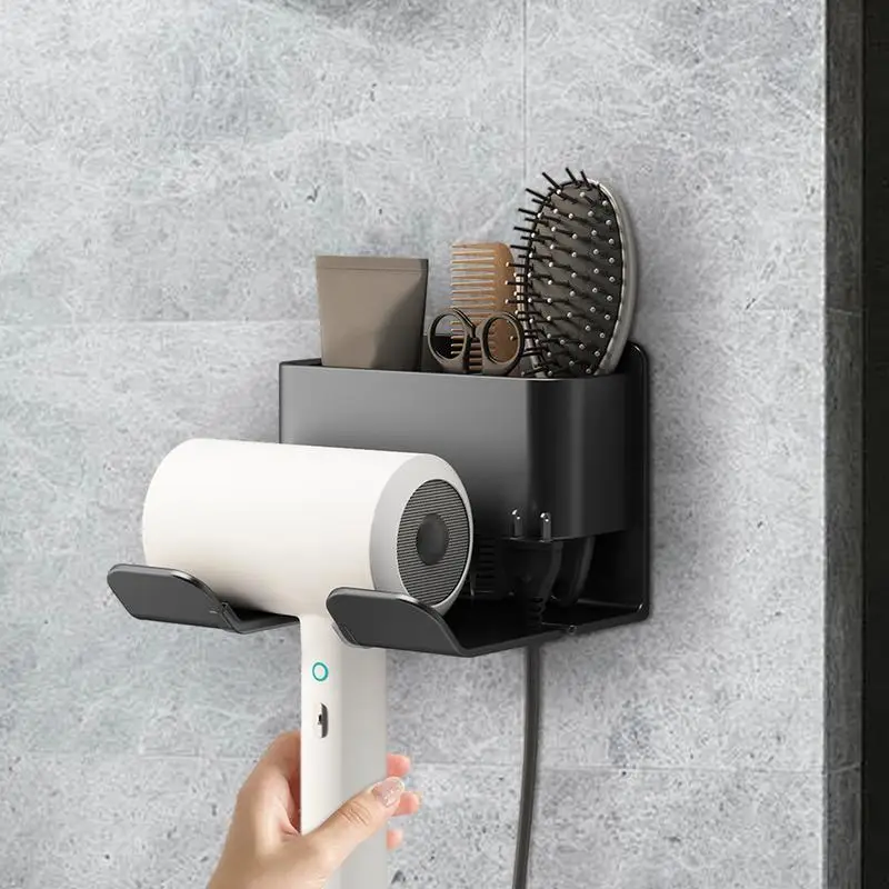 WAYASI Hair Dryer Holder & Styling Tool Organizer Tray - Stainless Steel Blow Dryer Stand For Countertop - View #2