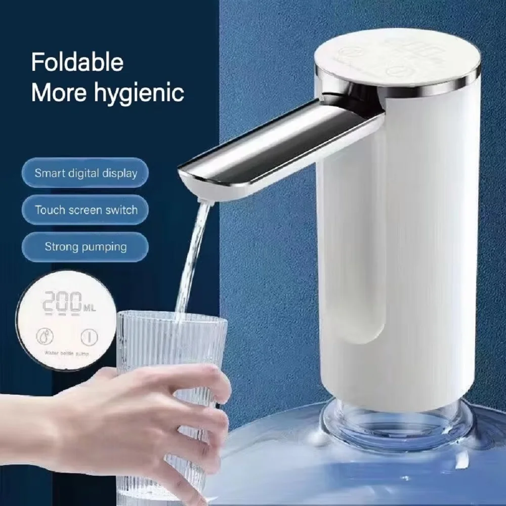 Electric Water Dispenser Foldable Automatic Water Pump Bottle With LED Display USB Charging Household Barreled Water Dispenser 3