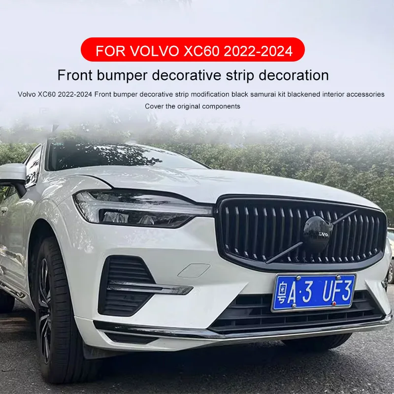 Für Volvo XC60 2018-2022 Edelstahl steerl frontschürze unter Bottom Grille  Grill Abdeckung Außen Protector Streifen Zubehör - AliExpress